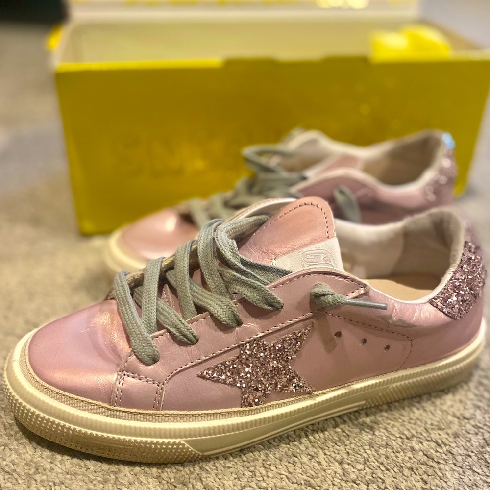 Golden Goose Sz 34 Brand new in box- tag still on! Never worn! Pink glitter!